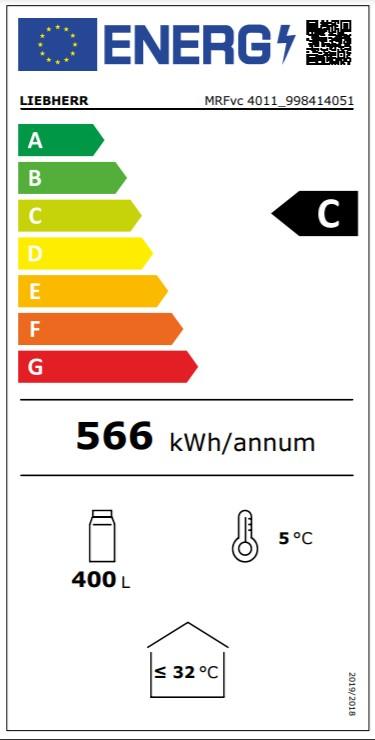 Liebherr MRFvc 4011 energiacímke